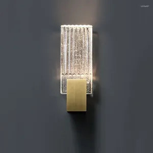 Wandlamp koper kristal voor woningdecor tv -led interieur decoratie slaapkamer sconce lichten armatuur bubbel bubbel luxe