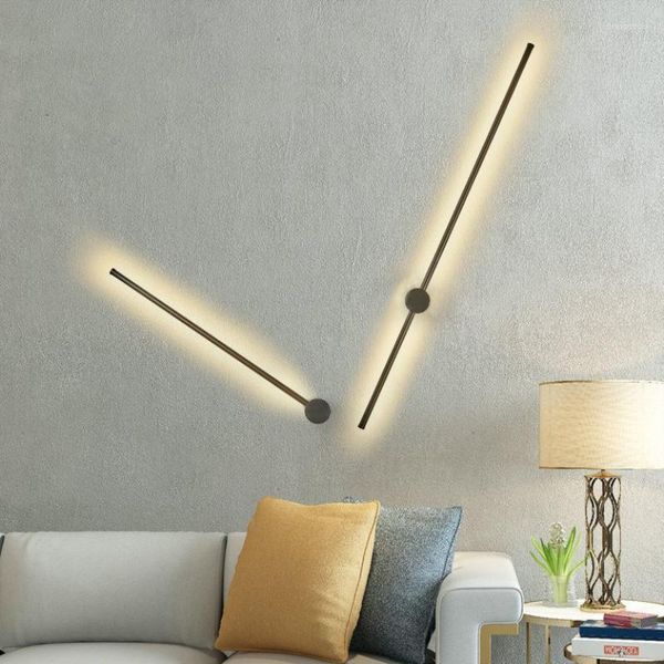 Lámpara de pared Pasillo Escalera Decoración Casa Decoraciones Sala de estar Dormitorio Led Lightsart Diseñador Línea de fondo creativa