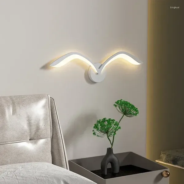Applique créative oiseau nordique escalier couloir tête de lit fond entreprise réception lumière minimaliste