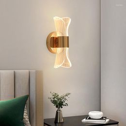 Lámpara de pared Creative Deco acrílico 10W Led Sconce para dormitorio sala de estar pasillo porche El proyecto accesorios de iluminación interior