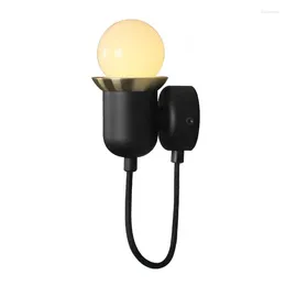 Lampe murale créative intéressante amusante flexible moderne noir 5W mignon mignon led pendentif Light 90-220V pour la goutte de chambre à coucher