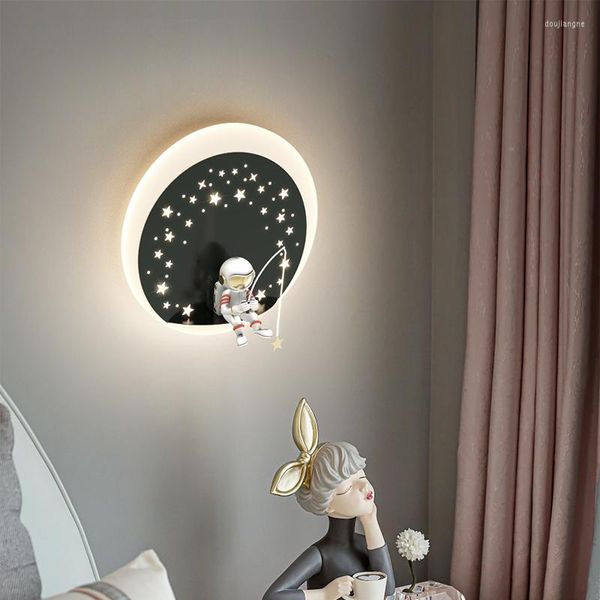 Lámpara de pared, decoración creativa de proyección de estrellas Led para pasillo de noche, luz para sala de estar, accesorio para el hogar, iluminación interior