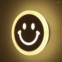Wall Lamp Creative Schonce Lights Smile Kids Light Ultra-Thin Acryl Porch Aisle LED