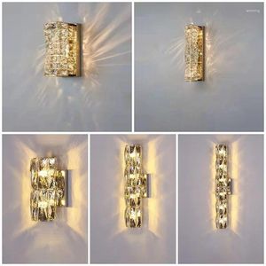 Lampe murale Crystal Gold Appince Lighting dans la chambre Chambre de lit de chambre
