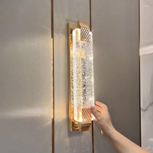 Muurlamp kristal woonkamer tv -achtergrond licht luxe senior sense slaapkamer bedbed