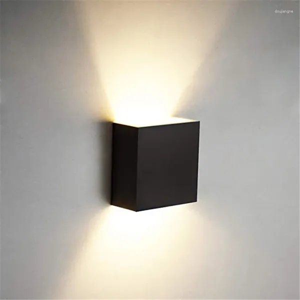 Lámpara de pared Cube COB LED Iluminación interior Decoración moderna para el hogar Aplique de aluminio 6W 85-265V para pasillo de baño