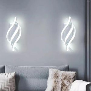 Wandlamp gebogen ontwerp spiraal 16W modern LED-licht voor slaapkamer nachtkastje huisdecoratie woonkamer achtergrond