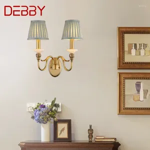 Lámpara de pared DEBBY American Brass Interior Sala de estar Dormitorio Mesita de noche Retro El Pasillo Pasillo
