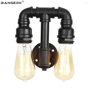 Wandlamp dubbel ijzer loft antieke waterpijp licht led Edison SCONCES industriële vintage verlichting woningdecor luminaire