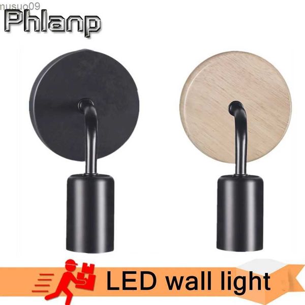 Lámpara de pared E27 220V 110V Lámpara de pared de madera Aplique vintage Lámpara de pared Lámparas retro de cabecera Decoración industrial Comedor Luces de dormitorio