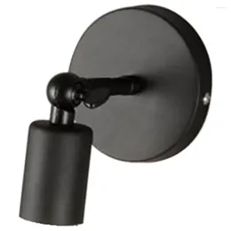 Applique E27 tête unique européenne Antique Simple lampe de chevet nordique en fer forgé barre allée noir