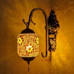 Wandlamp Est Led mediterrane stijl Art Deco Turkse mozaïeklamp handgemaakt glas romantisch licht woondecoratie