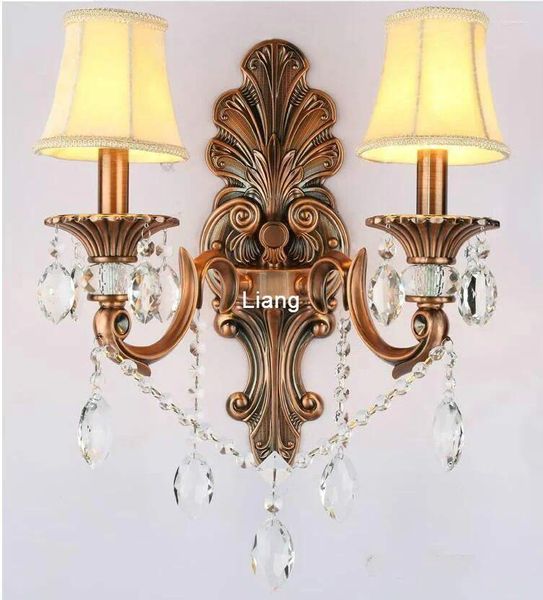 Applique murale européenne en laiton couleur Decora Bronze applique lumières intérieures décoratives E14 appliques pour éclairage de chambre à coucher