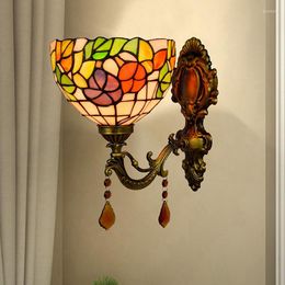 Wall Lamp European Garden Mirror Front American Crystal Bedide Bar Bar Corridor