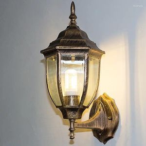 Wall Lamp European Style Outdoor Aluminium LED Waterdichte El Aisle Corridor Garden Villa Park Lighting Night Light