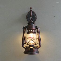 Applique murale à la mode, lumières antiques, lanterne Vintage en fer forgé, lampes à kérosène