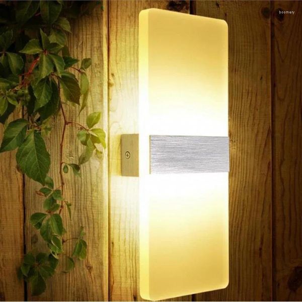 Lámpara de pared Fashion LED LED ACRYLIC ACRYLIC SCONCE COYER COMADA DE COMADA AISLO BAJO ANTERTE DE LA LA LA LA LA LA LA LA LA ILUMBAJE