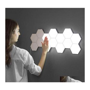 Applique murale Fashioni House Sensitive Splicing Induction Led Lighting Lampes Home El Touch Lights Hexagonal Quantum Drop Delivery Garden Dheuc