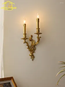 Applique Design français rétro cuivre LED E14 or Lustre salon/salle à manger luxe moderne luminaires chambre couloir Villa