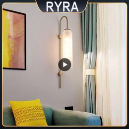 Lámpara de pared, pantalla de cristal, accesorio E27, luz Interior nórdica moderna para mesita de noche, dormitorio, mesa de comedor, ambiente de sala de estar