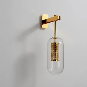 Wandlamp goud/zwart glas moderne led-sconce licht voor woonkamer slaapkamer eetkamer industriële verlichting home decor lampen