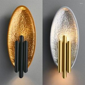 Applique murale Led créative en or et argent, luminaire décoratif d'intérieur, idéal pour un salon, une chambre à coucher, une chambre à coucher, une allée, un couloir ou des escaliers