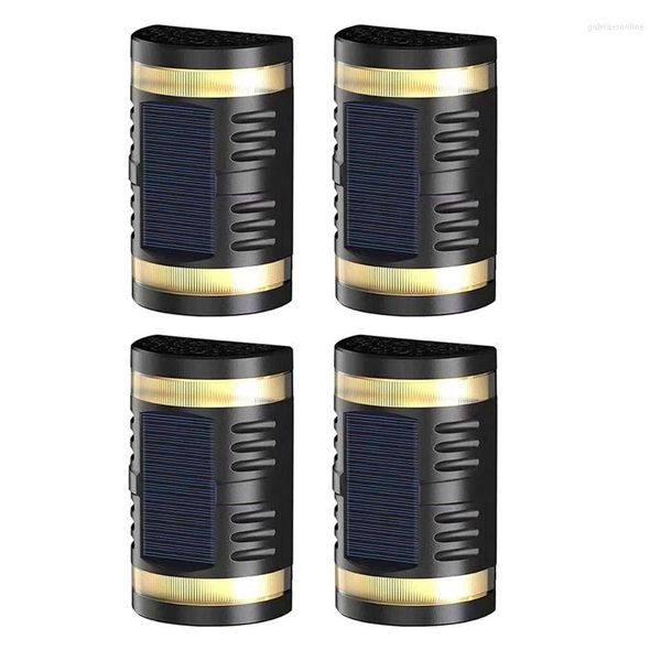 Applique murale GTBL lumières solaires lumière de clôture extérieure 4 Pack jardin alimenté de haut en bas