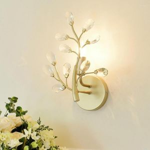 Wandlamp Galway Antieke kristal LED Porta Licht Nordic Slaapkamer Binnen SCONCE VERLICHTING Smeedijzeren ijdelheid