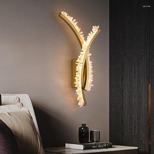 Wandlamp Hal Trap Kristal Luxe Goud Licht LED Strip Indoor Kamp Slaapkamer Woonkamer Armaturen Voor Home Deco