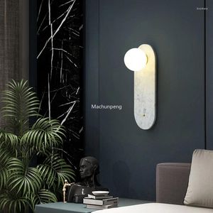 Wandlamp Hoofdborden Marmer Licht Interieur Nordic El Aesthetic Art Design Wandverlichting Verlichting Decoratie
