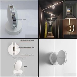 Lámpara de pared Home Deco El Suministros Jardín Pasillo Led Ventana Alféizar Marco de la puerta Luces puntuales Ktv Bar Lámparas de pasillo Línea de 360 grados Ray Drop Delive