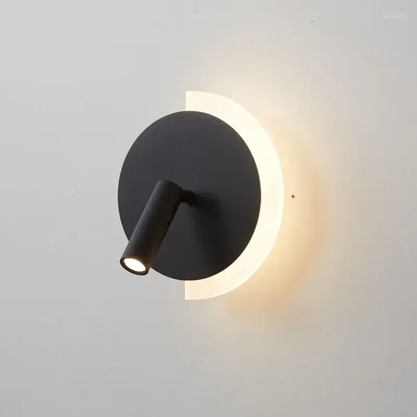 Lámpara de pared Decoración del hogar Luz de noche nórdica Foco LED para dormitorio Sala de estar Sconce Spot interior