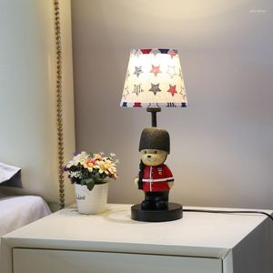 Wall Lamp Homhi Kinderkamer Bear Guard Slaapkamer Tafel Boy Bedide Leuke decoratieve creatieve Wandlompen Decor HWL-210