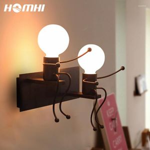 Applique Homhi luminaire Led Robot homme chambre décoration humain sombre projet enfant lampes Niche créativité HWL-001