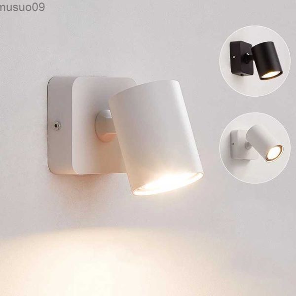 Lámpara de pared Interior 7W GU10 Led Luz de pared de techo Estilo moderno Rotación plegable Hogar Hotel Dormitorio Mesita de noche Sala de estar Lectura Lámpara de paredL2403