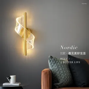 Muurlamp indoor acryl led bed bed deco licht goud zwart moderne sconce armatuur voor slaapkamer woonkamer