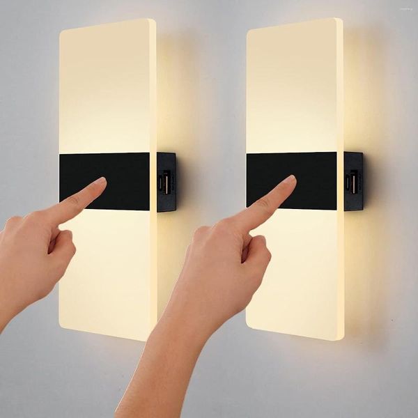 Lámpara de pared interior de alto brillo con interruptor táctil de luz de batería sin iluminación de cableado para sala de estar Aise Stair Nightlight F