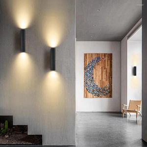 Applique murale d'intérieur lampes LED pour la décoration de la maison chambre 7W luminaires en aluminium lampe de chevet noire