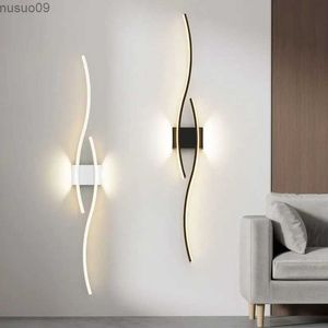 Applique murale d'intérieur à LED pour chambre à coucher, chevet, haut et bas, luminaires pour fond de canapé, éclairage intérieur noir