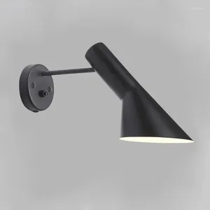 Lámpara de pared Industrial Led Vintage luz moderna dormitorio sala de estar al lado de tocador estudio iluminación interior E27