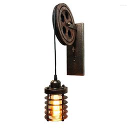 Wall Lamp Industry Wind Vintage E27 Hefpoelie CE Loft Light Slaapkamer Bedroom Aisle Corridor Restaurant Cafe SCONCE BHE