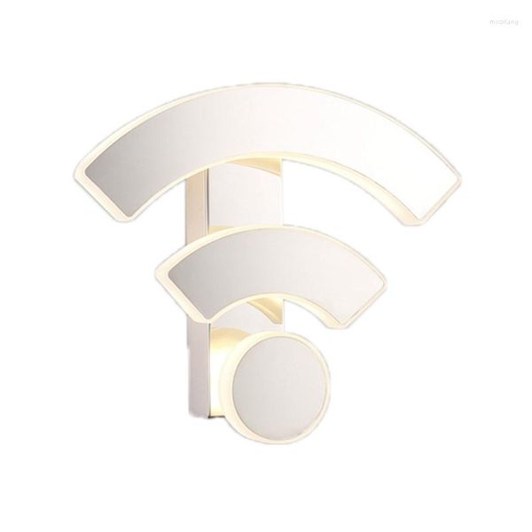 Lámpara de pared Interesante WIFI Logo Forma Acrílico Led Mesa interior para dormitorio Sala de estar St