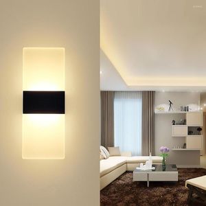 Applique murale IRALAN LED lumière acrylique intérieur noir pour chambre placards salon couloir AC 110V 220V