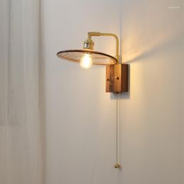 Muurlamp Japan Retro Modern eenvoudige woonkamer slaapkamer slaapkamer bedbed studeert badkamer spiegel voor koperlicht