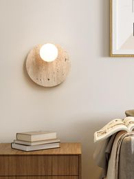 Lámpara de pared estilo japonés dormitorio tranquilo diseñador de sala de estar de sala de estar luz retro