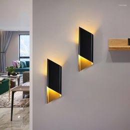 Muurlamp jmzm Noordic zwart goud woonkamer tv -achtergrond Art Deco el receptie slaapkamer led bed