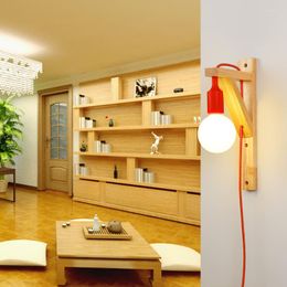 Lámparas de pared con cable, colgante creativo de madera simple, madera maciza para pasillo, mesita de noche, sala de estar, comedor, armario, accesorios de pasillo