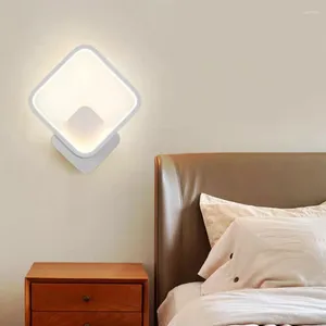 Lampe murale LED 12W carré d'éclairage intérieur chambre à coucher de chambre à coucher de chambre à coucher