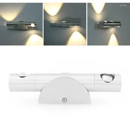Lámpara de pared LED Iluminación de rotación de 360 grados 6W Fondo de vida de doble cabeza Luces de noche de dormitorio Pasillo Escaleras