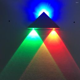 Lámpara de pared Led 3W 9W Luces triangulares para el hogar Sala de estar Dormitorio Iluminación Luminaria Pasillo Aplique Decoración Accesorio